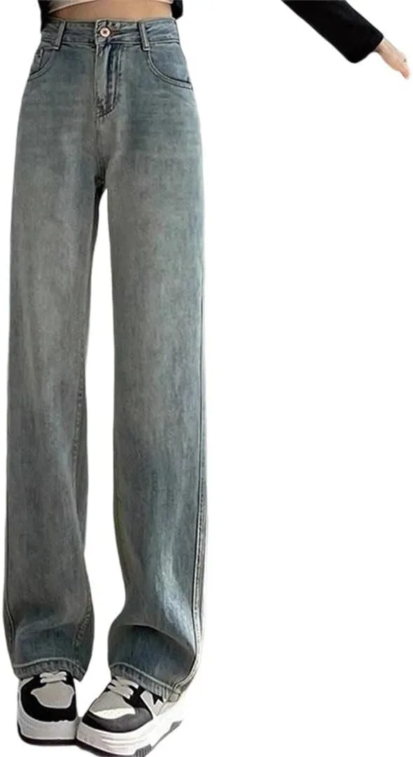 Женские джинсы с высокой талией и прямыми штанинами
Женские джинсы с высокой талией и прямыми штанинами