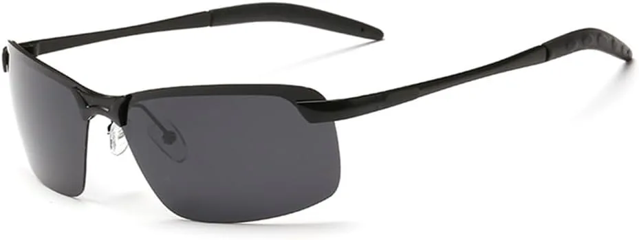 Солнцезащитные очки без оправы прямоугольной формы с поляризованными линзами для мужчин, изготовленные из алюминия и магния, с линзами для вождения VFDHN, 1
Солнцезащитные очки без оправы прямоугольной формы с поляризованными линзами для мужчин, изготовленные из алюминия и магния, с линзами для вождения VFDHN, 1