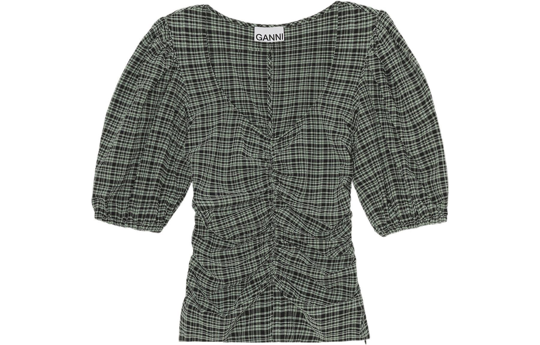 GANNI Синяя женская блузка
GANNI Синяя женская блузка