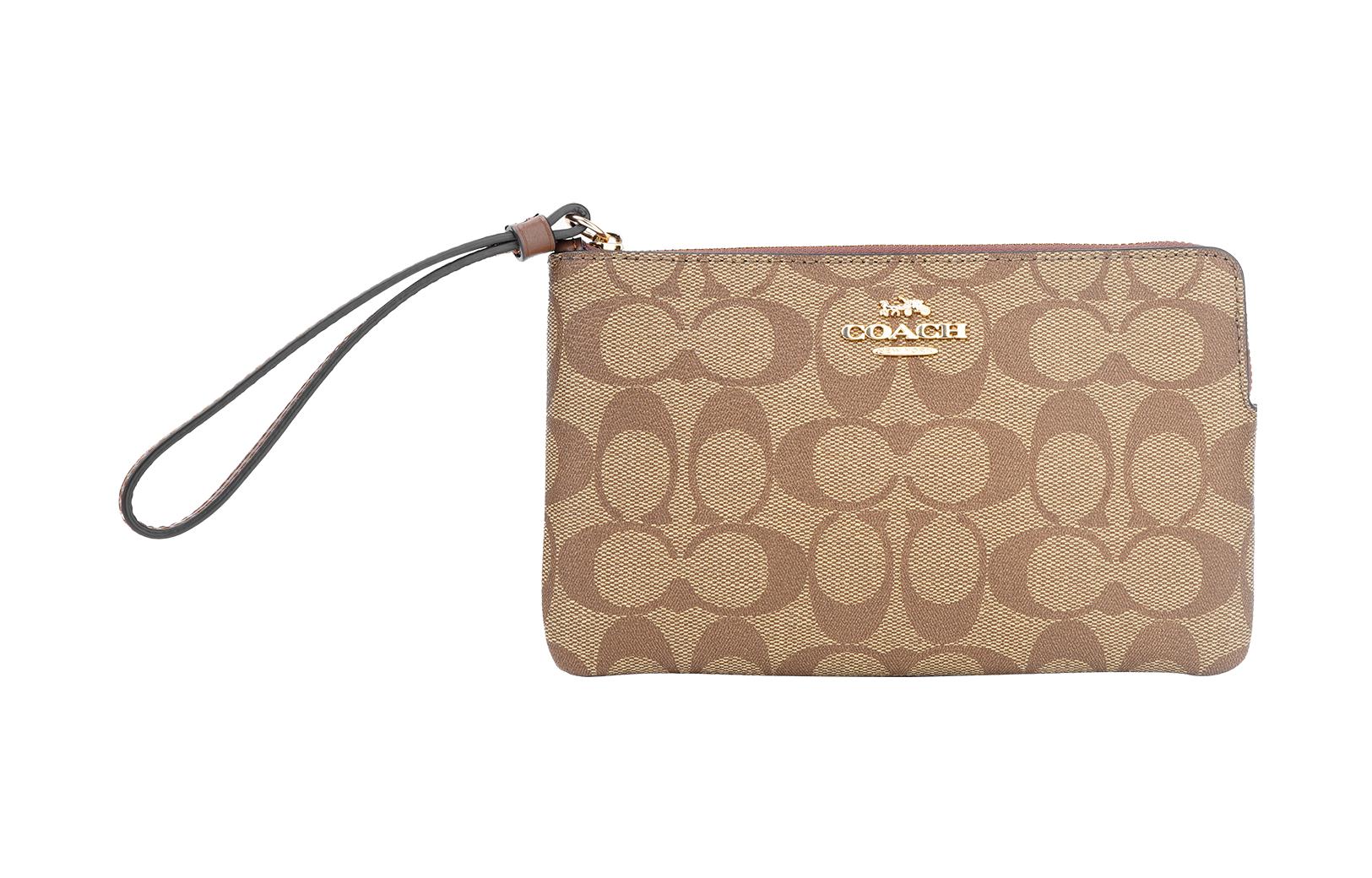 Угловая молния холщовая с кожаной сумочка-кошелек на запястье Тубэс Женская Хаки COACH
Угловая молния холщовая с кожаной сумочка-кошелек на запястье Тубэс Женская Хаки COACH