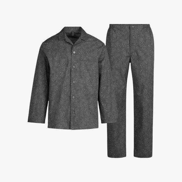 Пижама Skims с узором пейсли, серый
Пижама Skims с узором пейсли, серый