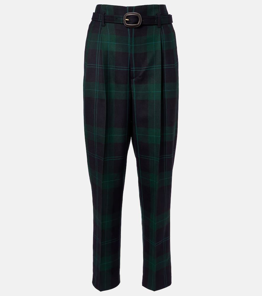 Брюки зауженные высокие с поясом из шерсти в клетку Polo Ralph Lauren, Green Navy Multi Tartan
Брюки зауженные высокие с поясом из шерсти в клетку Polo Ralph Lauren, Green Navy Multi Tartan