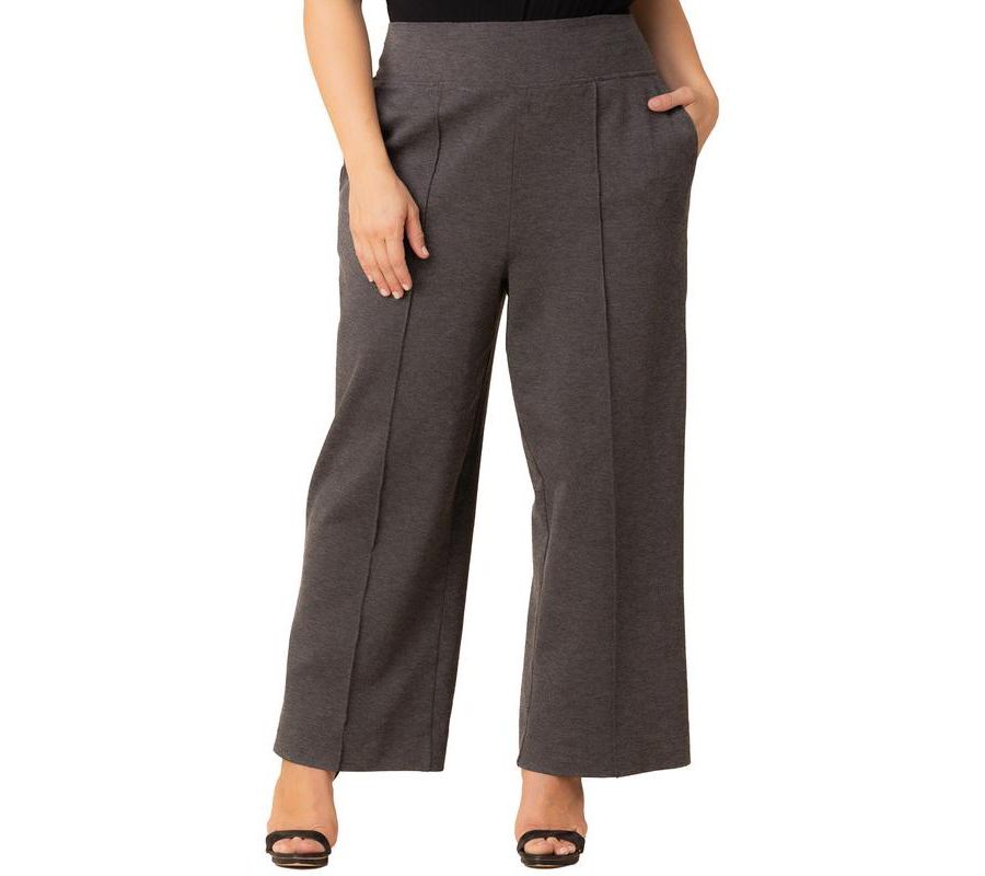 Женские брюки больших размеров из полированной ткани понте с широкими штанинами Kiyonna, Charcoal grey
Женские брюки больших размеров из полированной ткани понте с широкими штанинами Kiyonna, Charcoal grey