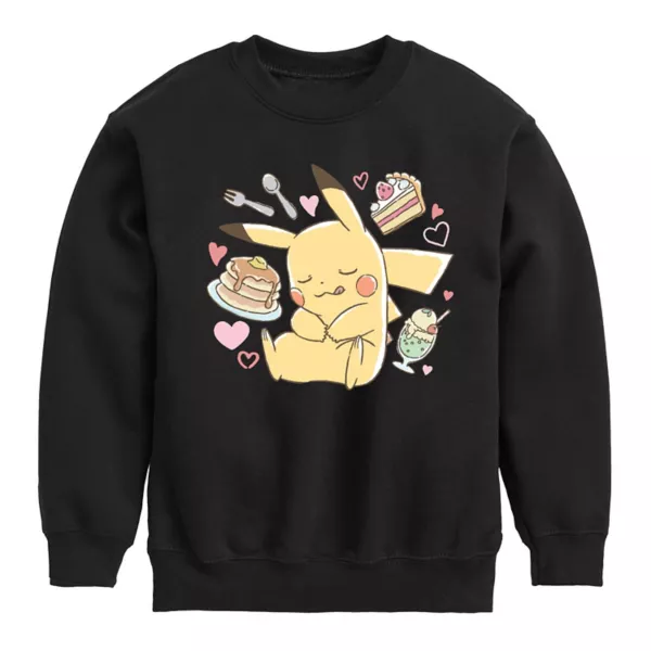 Флисовая толстовка с покемоном пикачу и десертом для мальчиков 8-20 лет Licensed Character, черный 
Флисовая толстовка с покемоном пикачу и десертом для мальчиков 8-20 лет Licensed Character, черный
