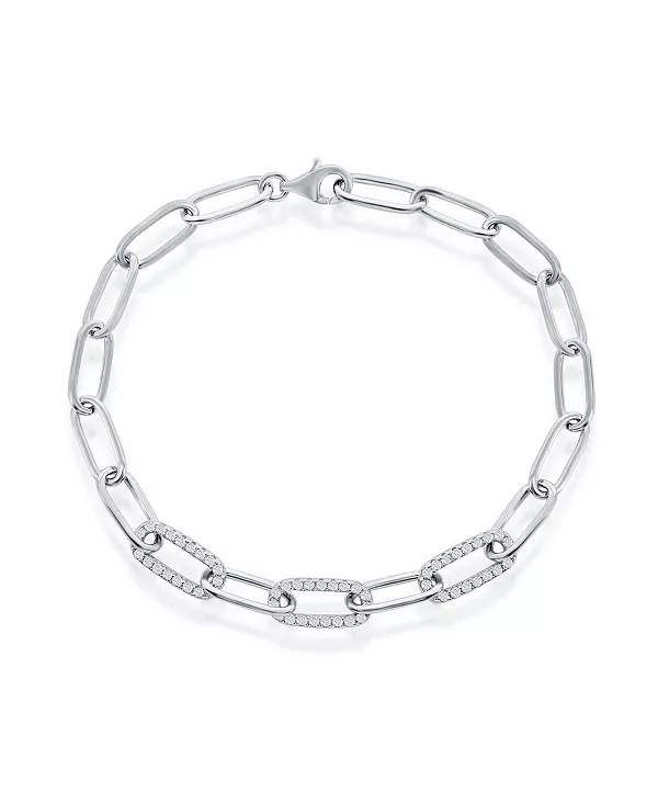 Браслет из стерлингового серебра или позолоченный поверх стерлингового серебра с фианитами в виде скрепки Simona, silver
Браслет из стерлингового серебра или позолоченный поверх стерлингового серебра с фианитами в виде скрепки Simona, silver