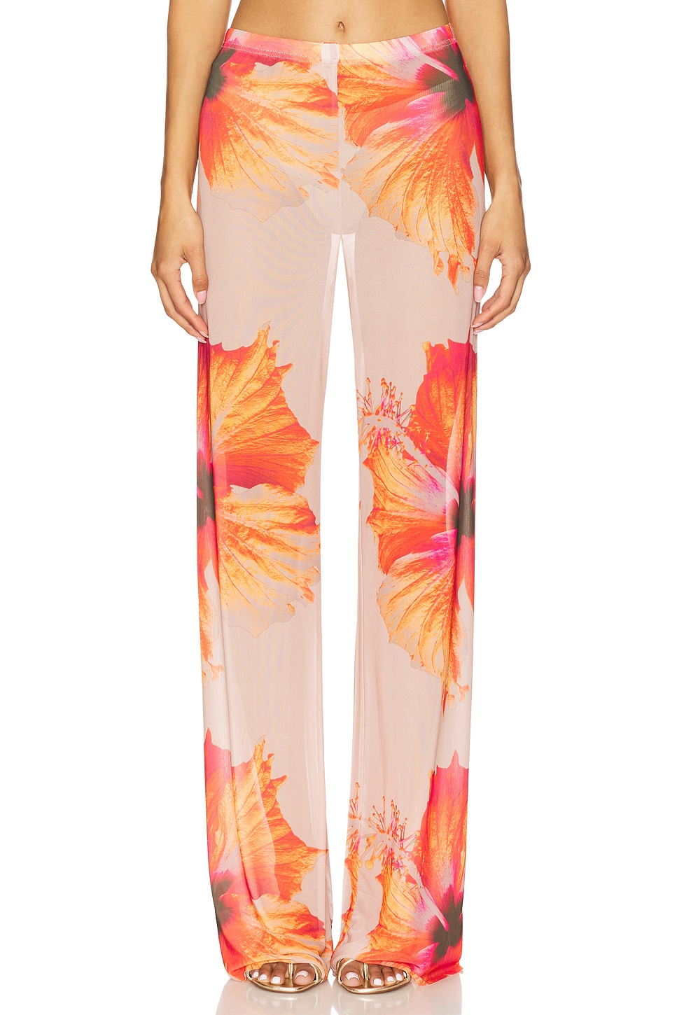 Широкие брюки из марлевой сетки Good American, mauve tropical hibiscus001
Широкие брюки из марлевой сетки Good American, mauve tropical hibiscus001