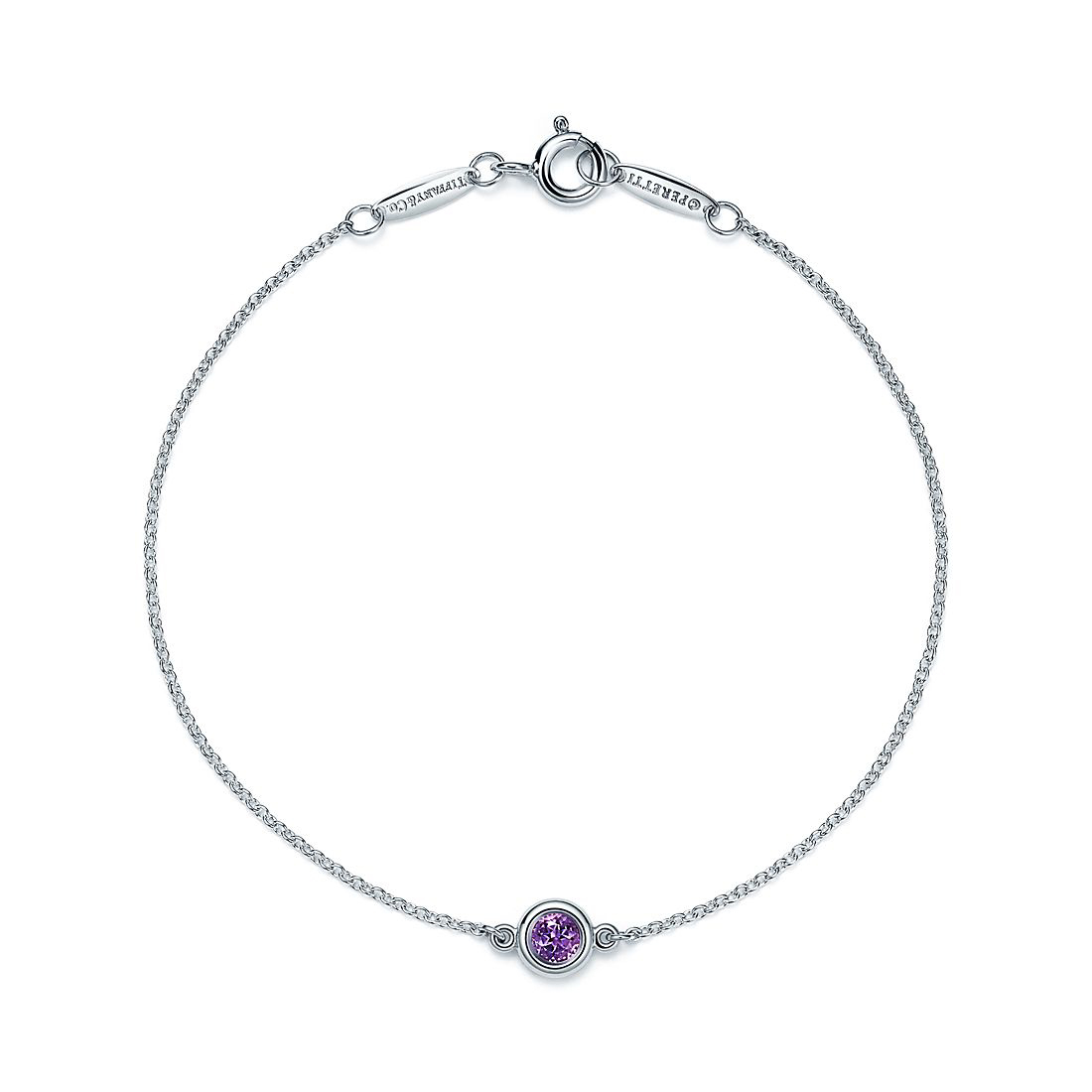 Браслет Tiffany & Co. Elsa Peretti Color by the Yard Amethyst, серебро 
Браслет Tiffany & Co. Elsa Peretti Color by the Yard Amethyst, серебро