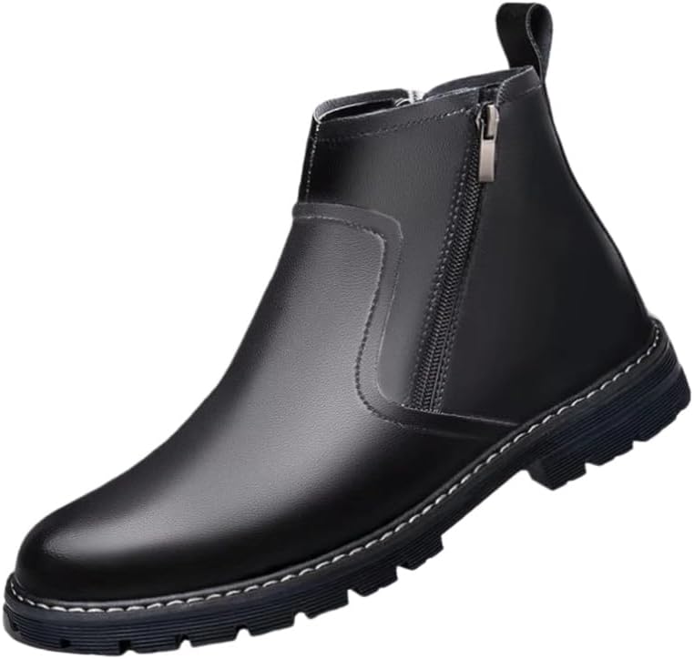 Мужские повседневные ботинки однотонного цвета - противоскользящий дизайн, боковая молния, для улицы, поездок на работу и покупок Fusecottc, черный
Мужские повседневные ботинки однотонного цвета - противоскользящий дизайн, боковая молния, для улицы, поездок на работу и покупок Fusecottc, черный