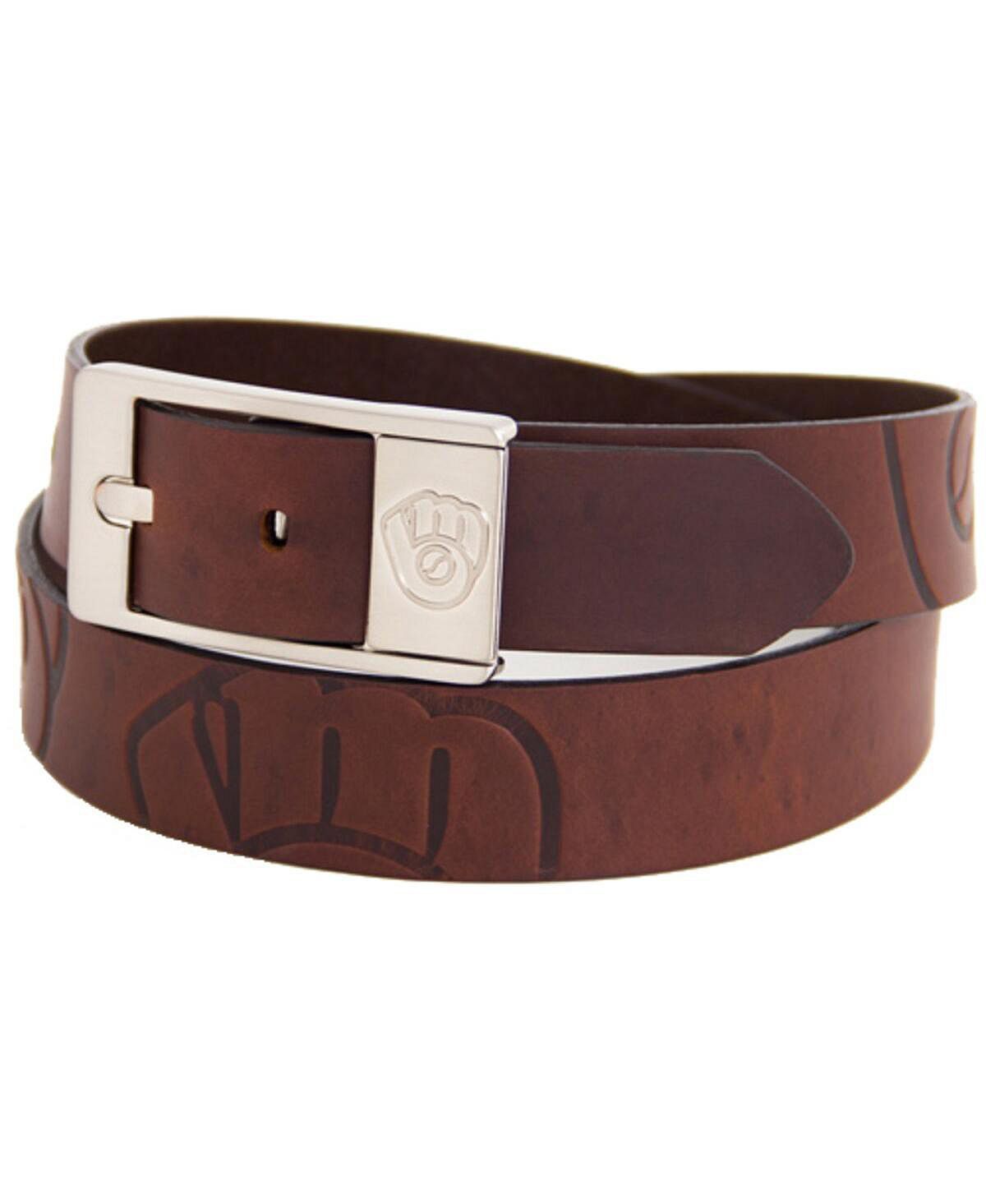Мужской коричневый кожаный ремень Milwaukee Brewers Brandish Eagles Wings
Мужской коричневый кожаный ремень Milwaukee Brewers Brandish Eagles Wings