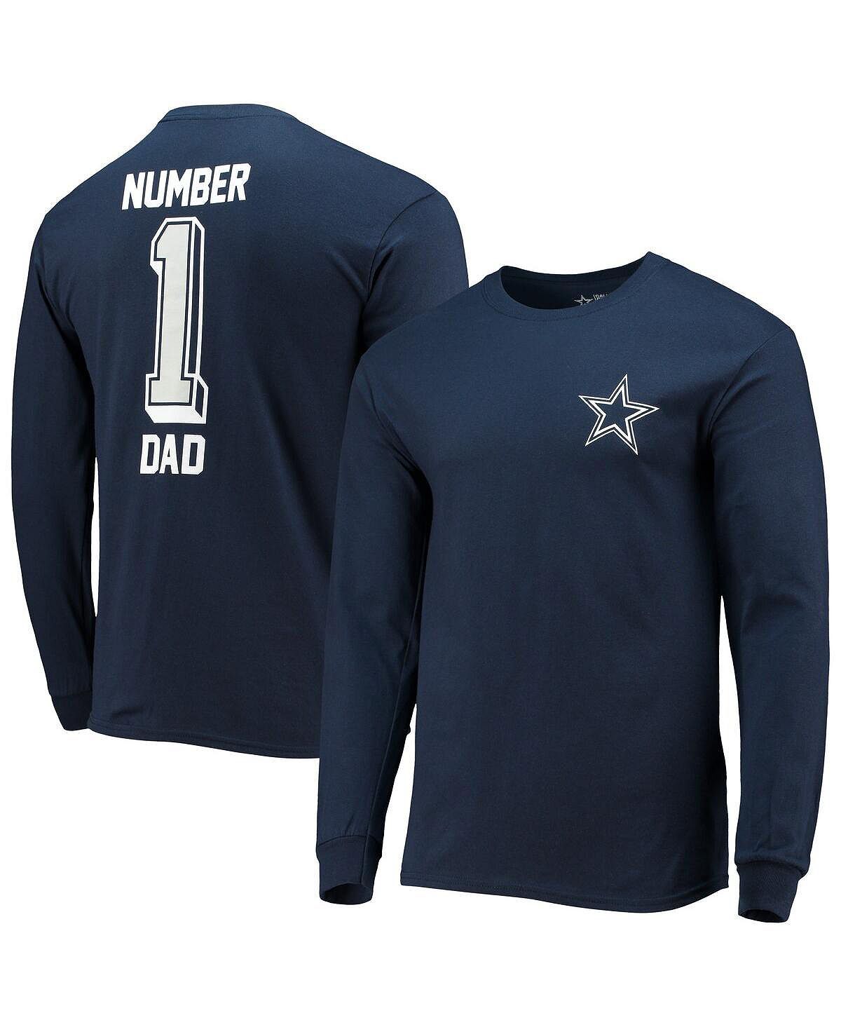 Мужская фирменная темно-синяя футболка с длинным рукавом dallas cowboys #1 dad dad Fanatics, синий
Мужская фирменная темно-синяя футболка с длинным рукавом dallas cowboys #1 dad dad Fanatics, синий
