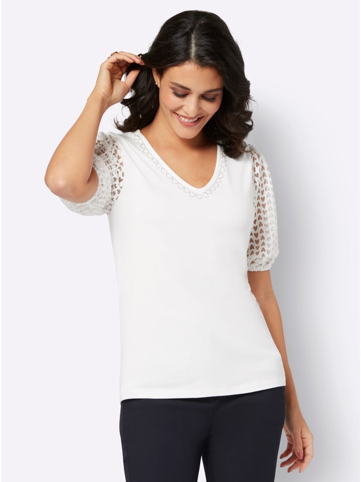 Рубашка с V-образным вырезом цвета экрю creation L
Рубашка с V-образным вырезом цвета экрю creation L