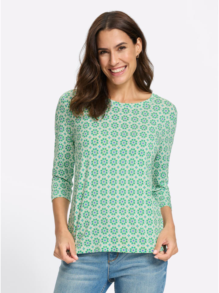 Рубашка с рукавами 3/4 белого цвета с фисташковым принтом WITT WEIDEN
Рубашка с рукавами 3/4 белого цвета с фисташковым принтом WITT WEIDEN