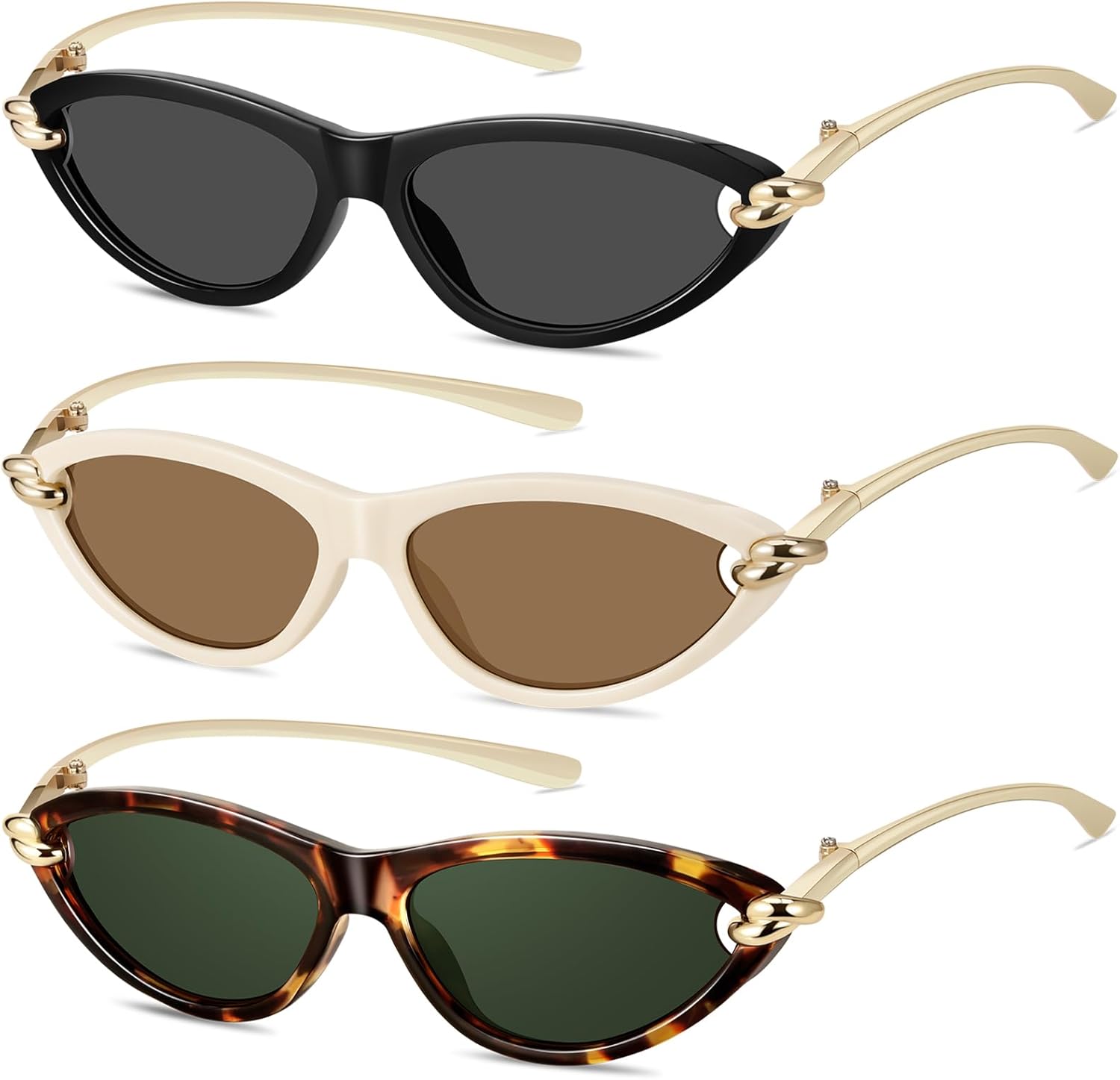Ретро-солнцезащитные очки «кошачий глаз» овальной формы для женщин, в стиле Y2k, модные узкие линзы, металлические дужки, защита от УФ-излучения YMRFW, 3pack (Black/Gray+khaki/Tea+dark/Green)
Ретро-солнцезащитные очки «кошачий глаз» овальной формы для женщин, в стиле Y2k, модные узкие линзы, металлические дужки, защита от УФ-излучения YMRFW, 3pack (Black/Gray+khaki/Tea+dark/Green)
