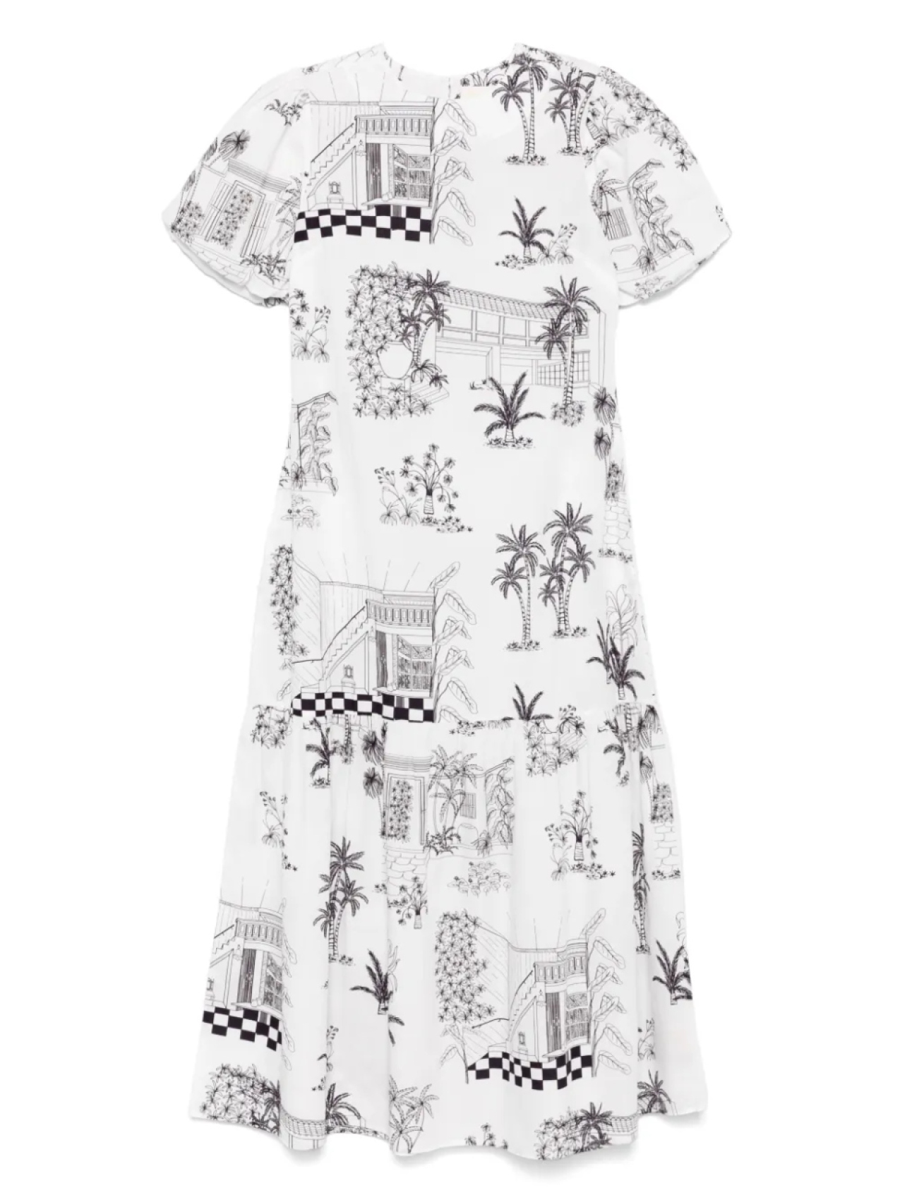 Verandah платье миди с графичным принтом, белый
Verandah платье миди с графичным принтом, белый