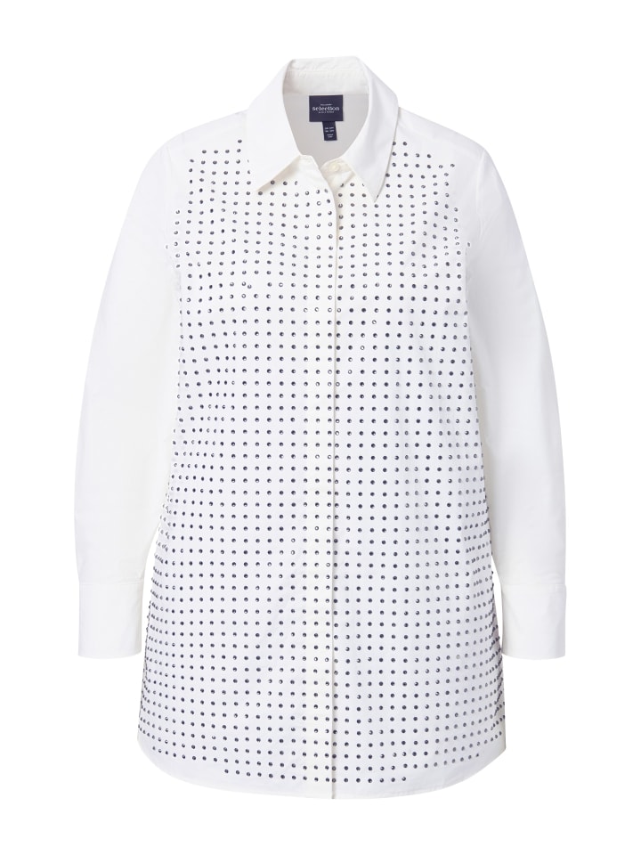 Блузка-рубашка белоснежного цвета Ulla Popken
Блузка-рубашка белоснежного цвета Ulla Popken