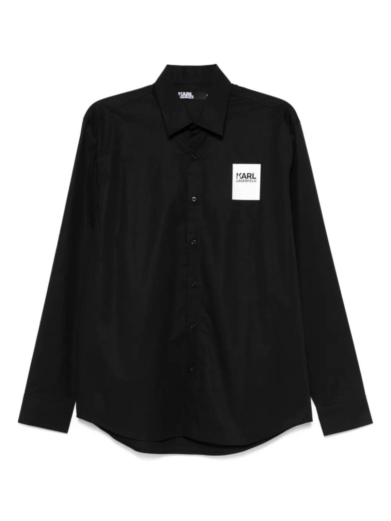 Рубашка с нашивкой-логотипом Karl Lagerfeld, черный 
Рубашка с нашивкой-логотипом Karl Lagerfeld, черный