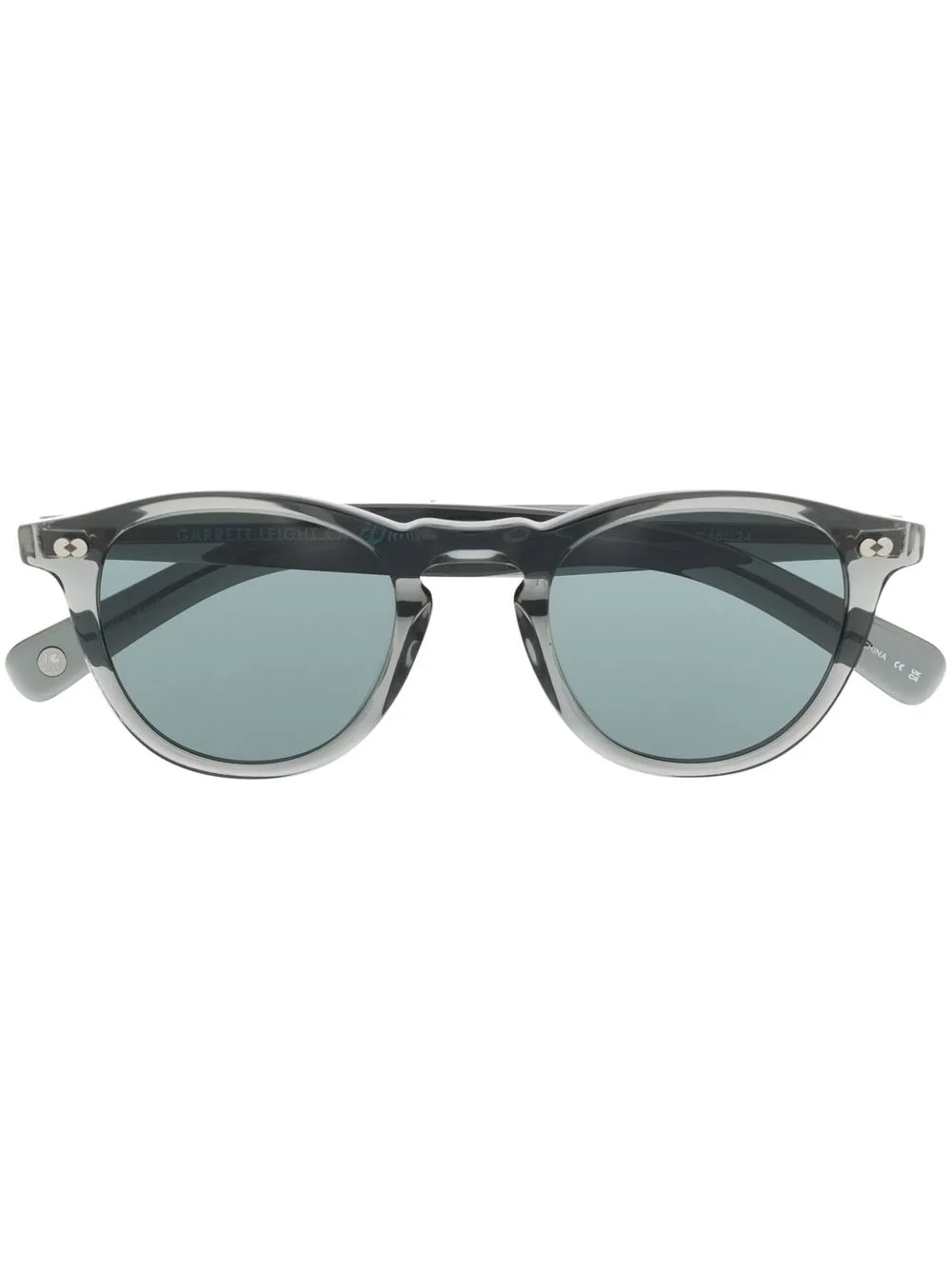 Очки Hampton в круглой оправе Garrett Leight, серый 
Очки Hampton в круглой оправе Garrett Leight, серый