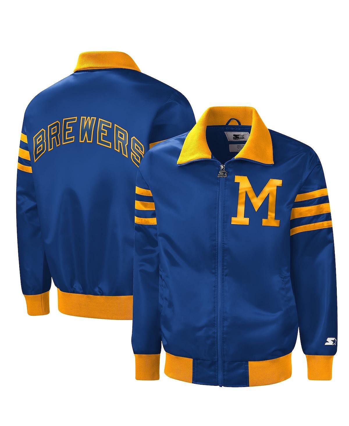 Мужская университетская куртка royal milwaukee brewers the captain iii с молнией во всю длину Starter
Мужская университетская куртка royal milwaukee brewers the captain iii с молнией во всю длину Starter