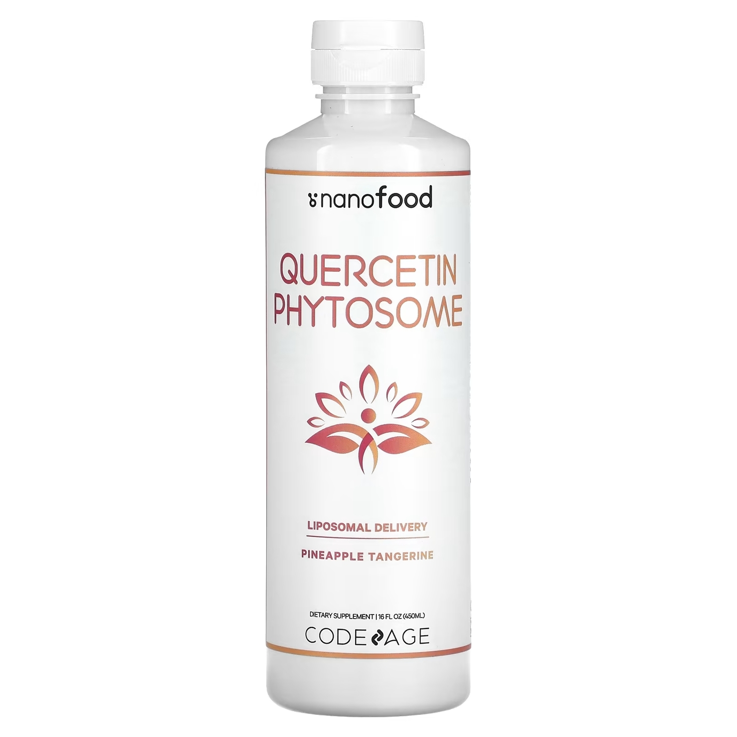 Codeage Quercetin Phytosome ананас и мандарин, 450 мл
Codeage Quercetin Phytosome ананас и мандарин, 450 мл