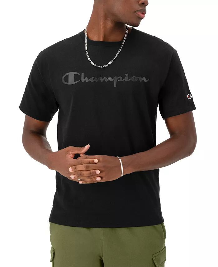 Мужская классическая футболка с круглым вырезом и короткими рукавами с логотипом Champion, черный
Мужская классическая футболка с круглым вырезом и короткими рукавами с логотипом Champion, черный