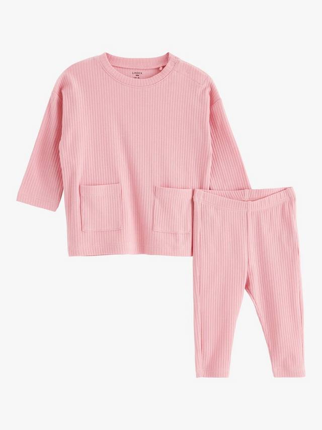 Комплект детских топов и леггинсов в рубчик из органической хлопчатобумажной смеси Lindex, светло-розовый
Комплект детских топов и леггинсов в рубчик из органической хлопчатобумажной смеси Lindex, светло-розовый