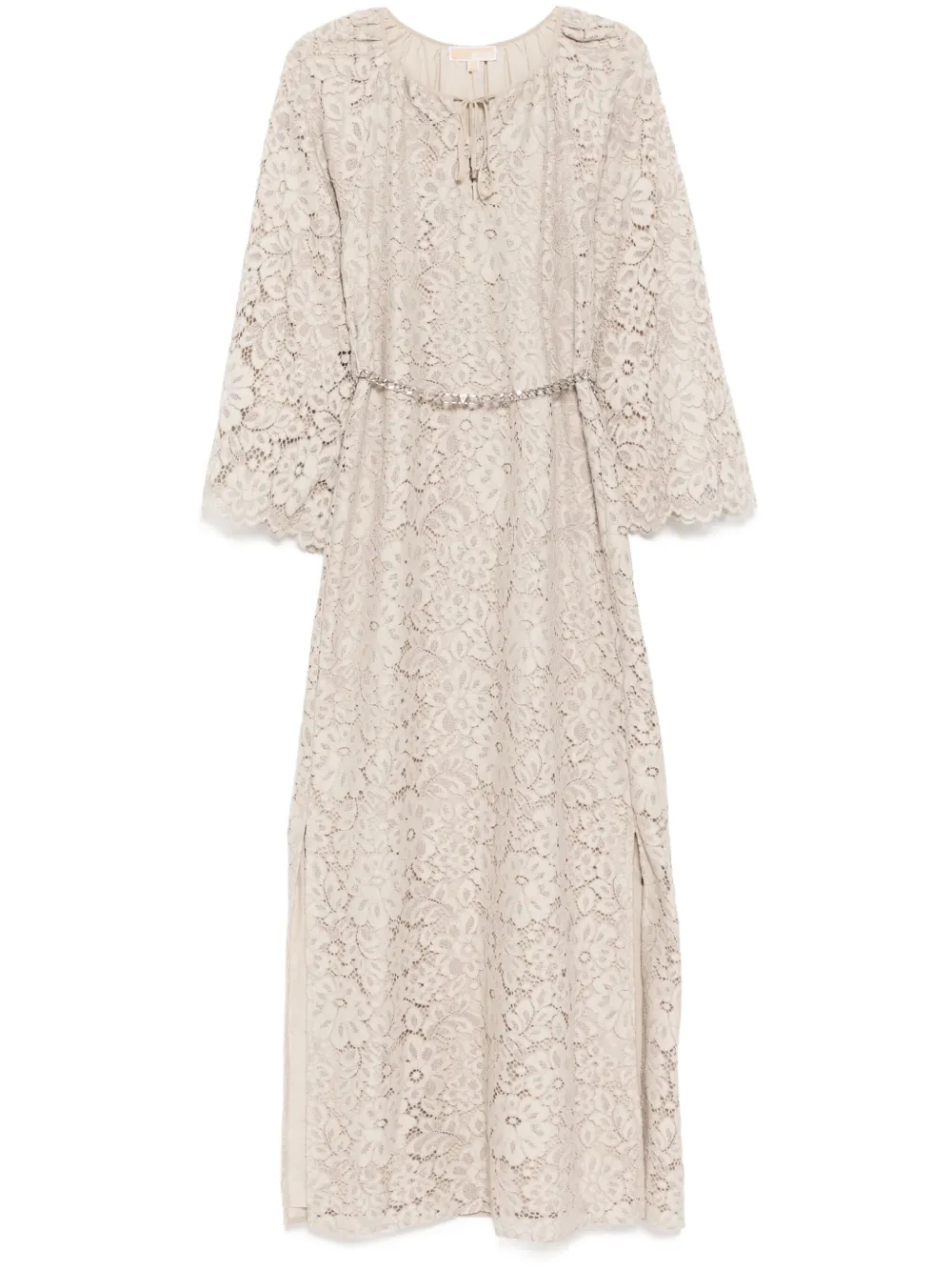 Кружевной кафтан с рукавами колокол MICHAEL KORS, нейтральный 
Кружевной кафтан с рукавами колокол MICHAEL KORS, нейтральный