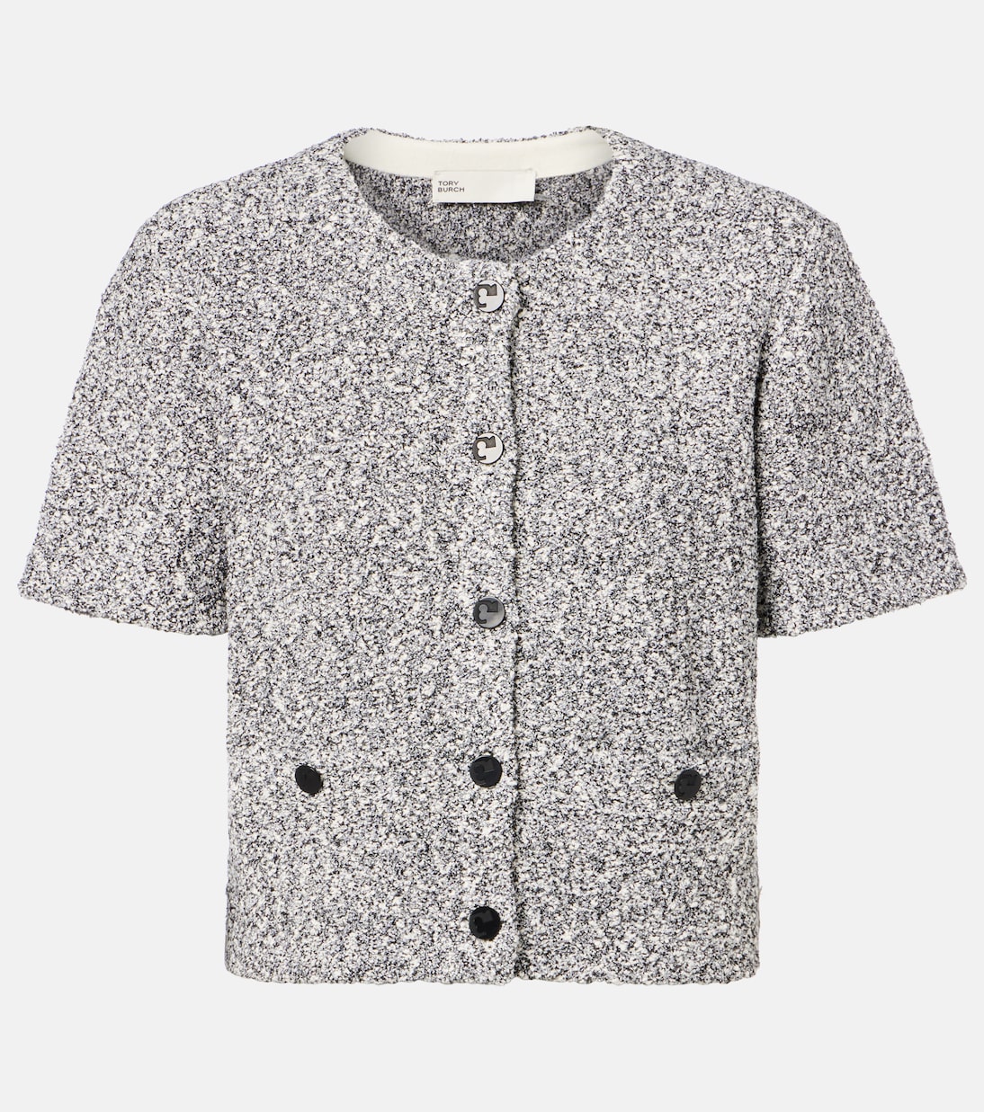 Укороченный твидовый топ Tory Burch, Black Truffle
Укороченный твидовый топ Tory Burch, Black Truffle