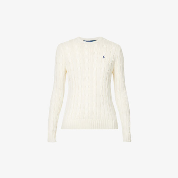 Джемпер классического кроя из хлопчатобумажной пряжи с фирменной вышивкой Julianna Polo Ralph Lauren, бежевый
Джемпер классического кроя из хлопчатобумажной пряжи с фирменной вышивкой Julianna Polo Ralph Lauren, бежевый