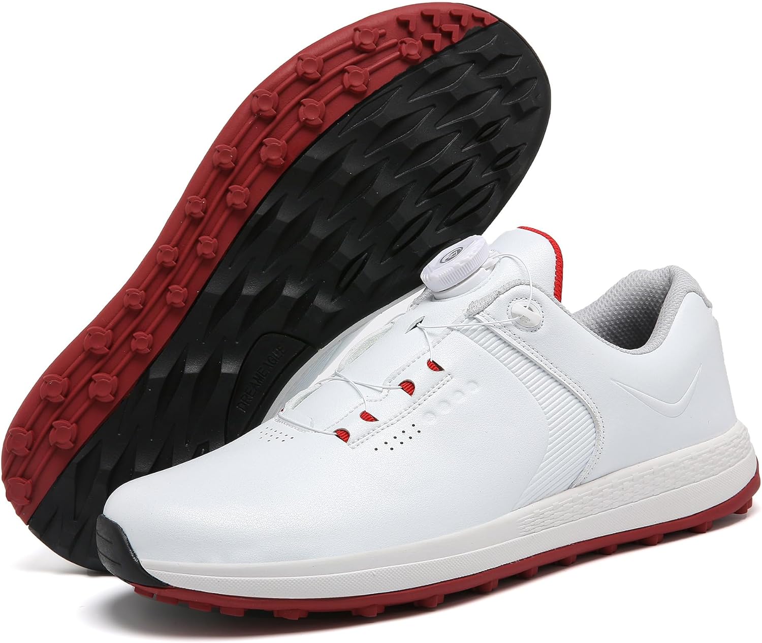 Мужские гольф-кроссовки с противоскользящей подошвой и амортизирующими шипами Mdsneccon, белый/красный
Мужские гольф-кроссовки с противоскользящей подошвой и амортизирующими шипами Mdsneccon, белый/красный