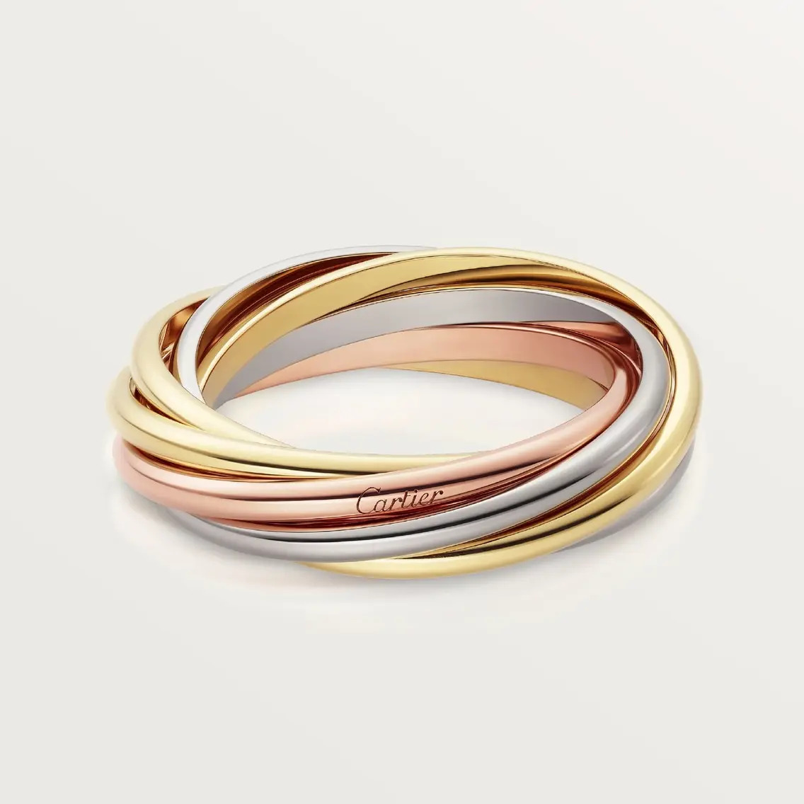 Кольцо Cartier Trinity Regular, белое золото/розовое золото/желтое золото (размер 45 мм)
Кольцо Cartier Trinity Regular, белое золото/розовое золото/желтое золото (размер 45 мм)