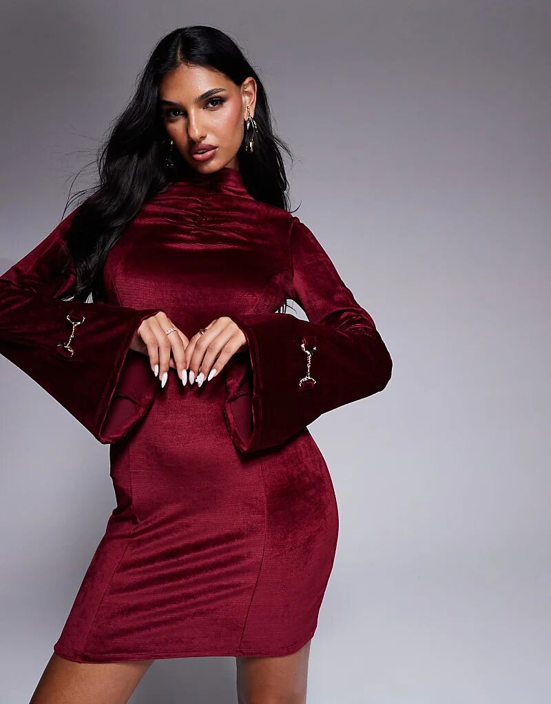 Кордовое мини-платье с золотой пряжкой в бордовом цвете ASOS DESIGN
Кордовое мини-платье с золотой пряжкой в бордовом цвете ASOS DESIGN