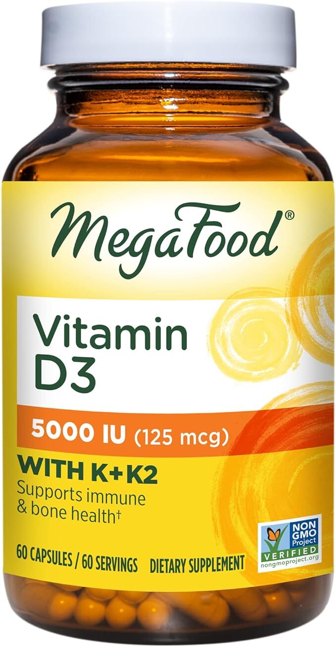 MegaFood Витамин D3 5000 МЕ (125 мкг) — 60 капсул
MegaFood Витамин D3 5000 МЕ (125 мкг) — 60 капсул