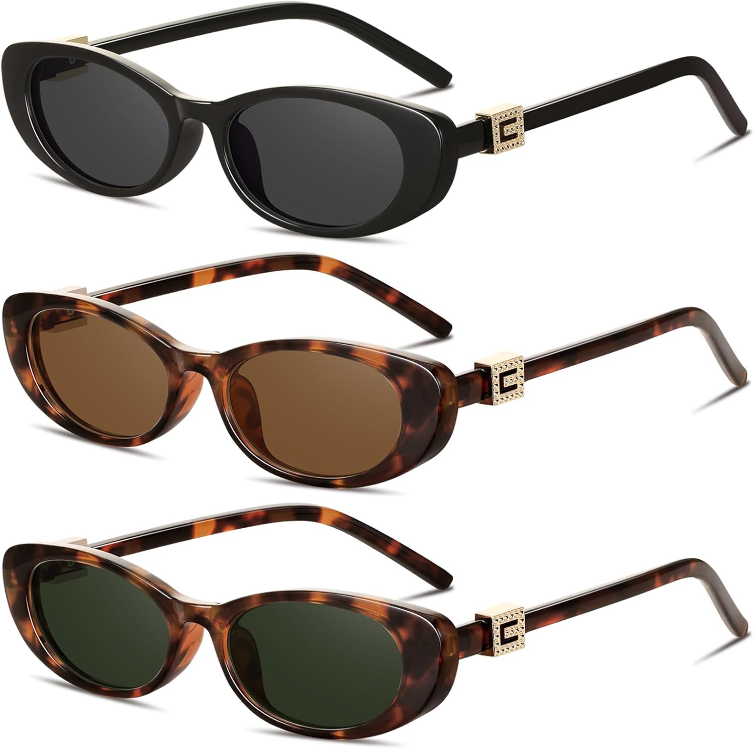 Ретро-солнцезащитные очки «кошачий глаз» овальной формы для женщин, модные узкие маленькие овальные солнцезащитные очки в стиле 90-х YMRFW, 3pack (black/Gray+tortoise/Tea+tortoise/Dark Green)
Ретро-солнцезащитные очки «кошачий глаз» овальной формы для женщин, модные узкие маленькие овальные солнцезащитные очки в стиле 90-х YMRFW, 3pack (black/Gray+tortoise/Tea+tortoise/Dark Green)
