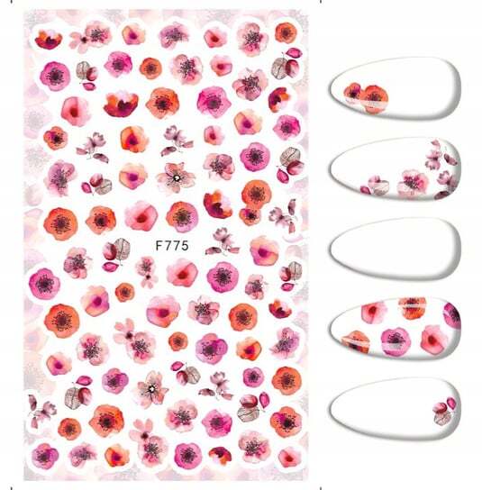Наклейки для украшения ногтей с цветочными узорами, Frezarkowo 
Наклейки для украшения ногтей с цветочными узорами, Frezarkowo