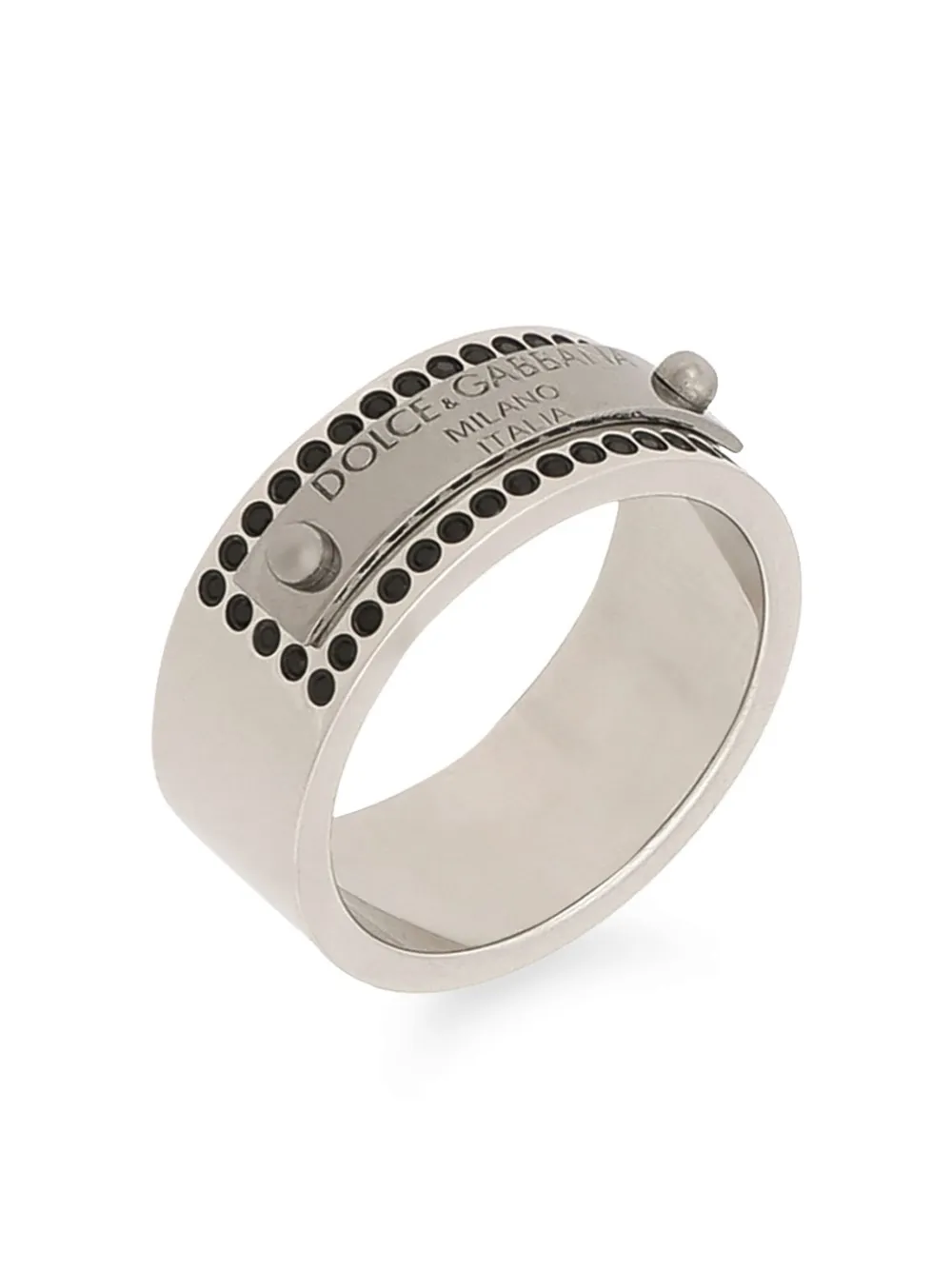 Кольцо со стразами и логотипом DOLCE & GABBANA, серебяный
Кольцо со стразами и логотипом DOLCE & GABBANA, серебяный