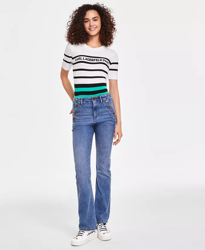 Женские джинсы Sailor с расклешенными штанинами KARL LAGERFELD PARIS, синий
Женские джинсы Sailor с расклешенными штанинами KARL LAGERFELD PARIS, синий