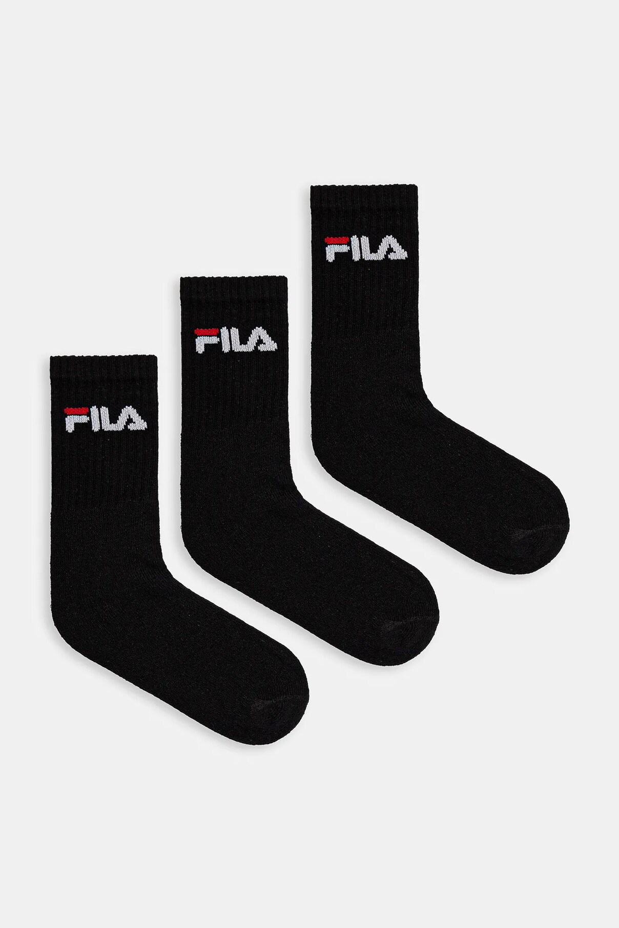Носки (3 шт. в упаковке) Fila, черный 
Носки (3 шт. в упаковке) Fila, черный