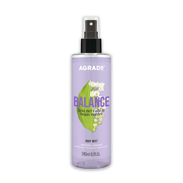 Спрей для тела Body Mist Balance Agrado, 240 ml
Спрей для тела Body Mist Balance Agrado, 240 ml