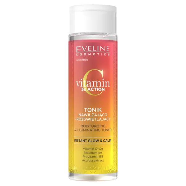 Увлажняющий и осветляющий тоник для лица, 200 мл Eveline Cosmetics Vitamin c 3xaction
Увлажняющий и осветляющий тоник для лица, 200 мл Eveline Cosmetics Vitamin c 3xaction