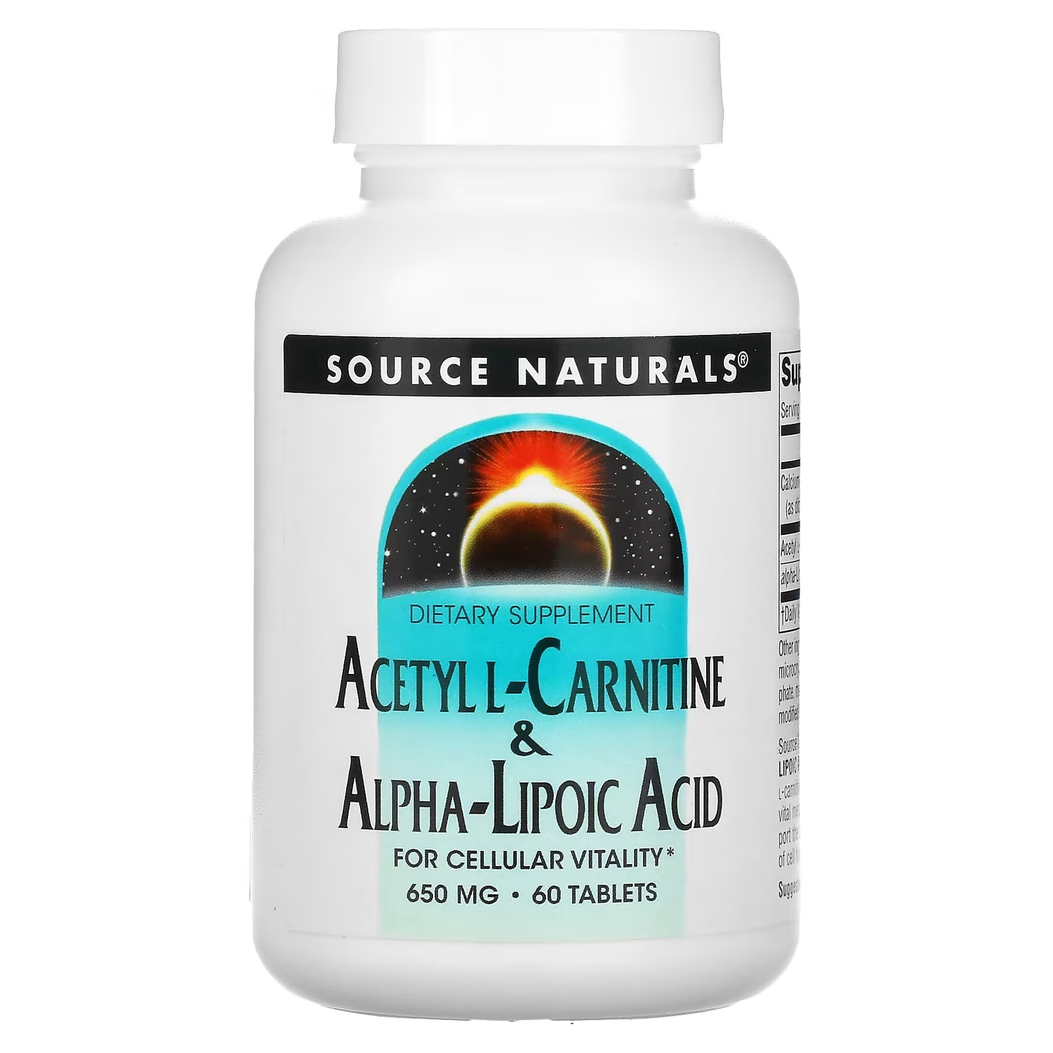 Source Naturals ацетил-L-карнитин и альфа-липоевая кислота 650 мг, 60 таблеток 
Source Naturals ацетил-L-карнитин и альфа-липоевая кислота 650 мг, 60 таблеток