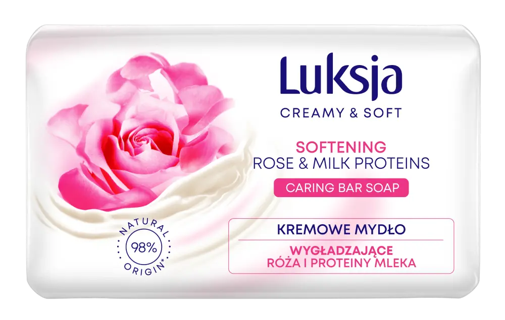 Luksja Creamy & Soft твердое сливочное мыло роза и молочные протеины, 90 г
Luksja Creamy & Soft твердое сливочное мыло роза и молочные протеины, 90 г
