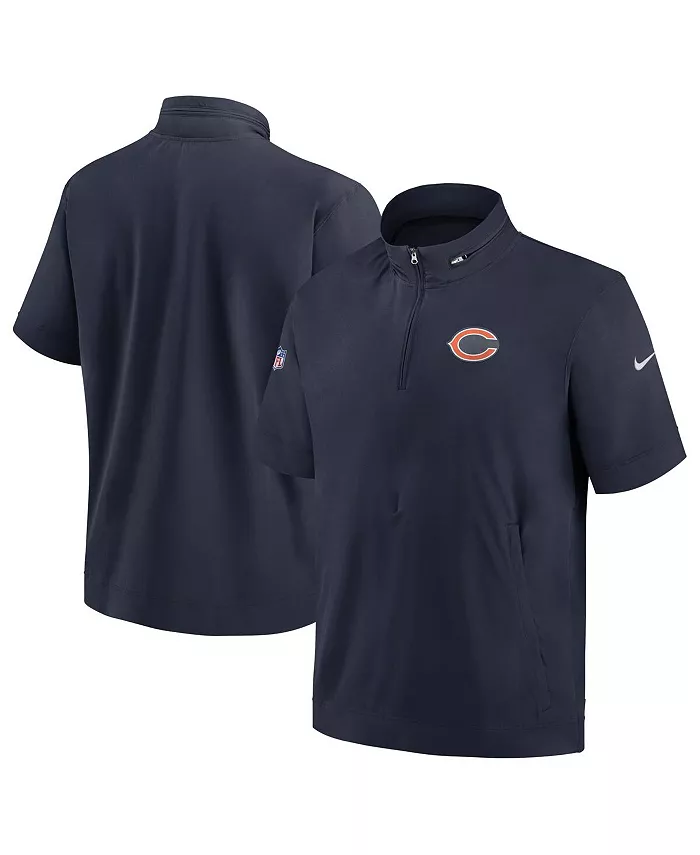 Мужская синяя худи с молнией до середины груди Chicago Bears Sideline Coach с короткими рукавами Nike
Мужская синяя худи с молнией до середины груди Chicago Bears Sideline Coach с короткими рукавами Nike