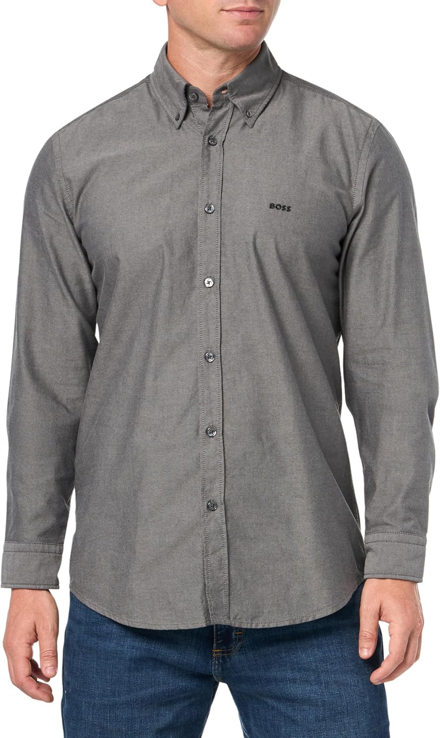 BOSS Мужская рубашка Rickert с длинным рукавом Oxford, Cement Grey
BOSS Мужская рубашка Rickert с длинным рукавом Oxford, Cement Grey