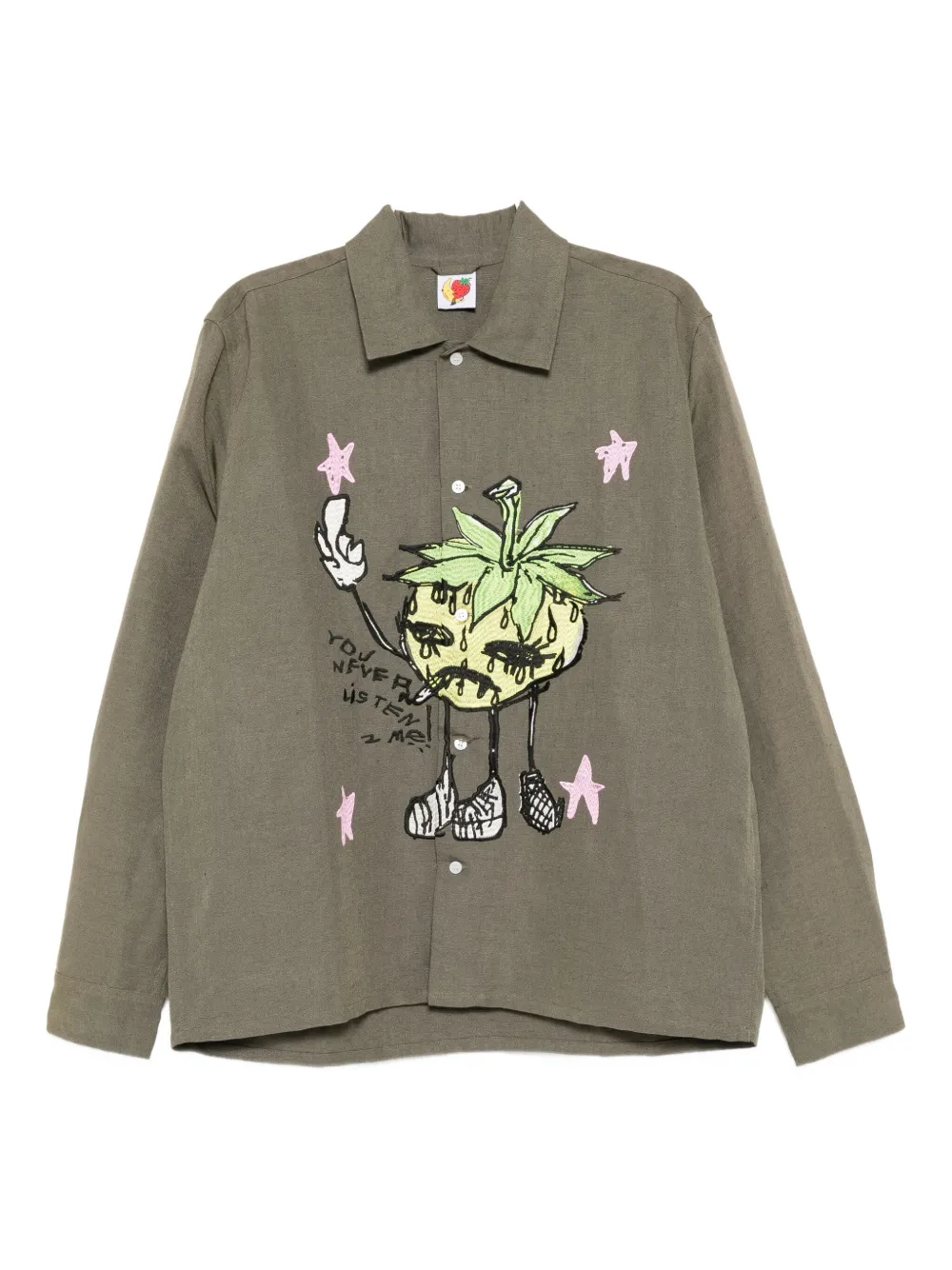 Рубашка с вышитым принтом SKY HIGH FARM, зеленый
Рубашка с вышитым принтом SKY HIGH FARM, зеленый