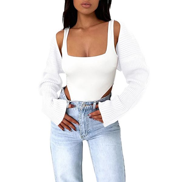 Женский укороченный кардиган болеро с рукавом дроп-плечо Maxxis Merch, White
Женский укороченный кардиган болеро с рукавом дроп-плечо Maxxis Merch, White