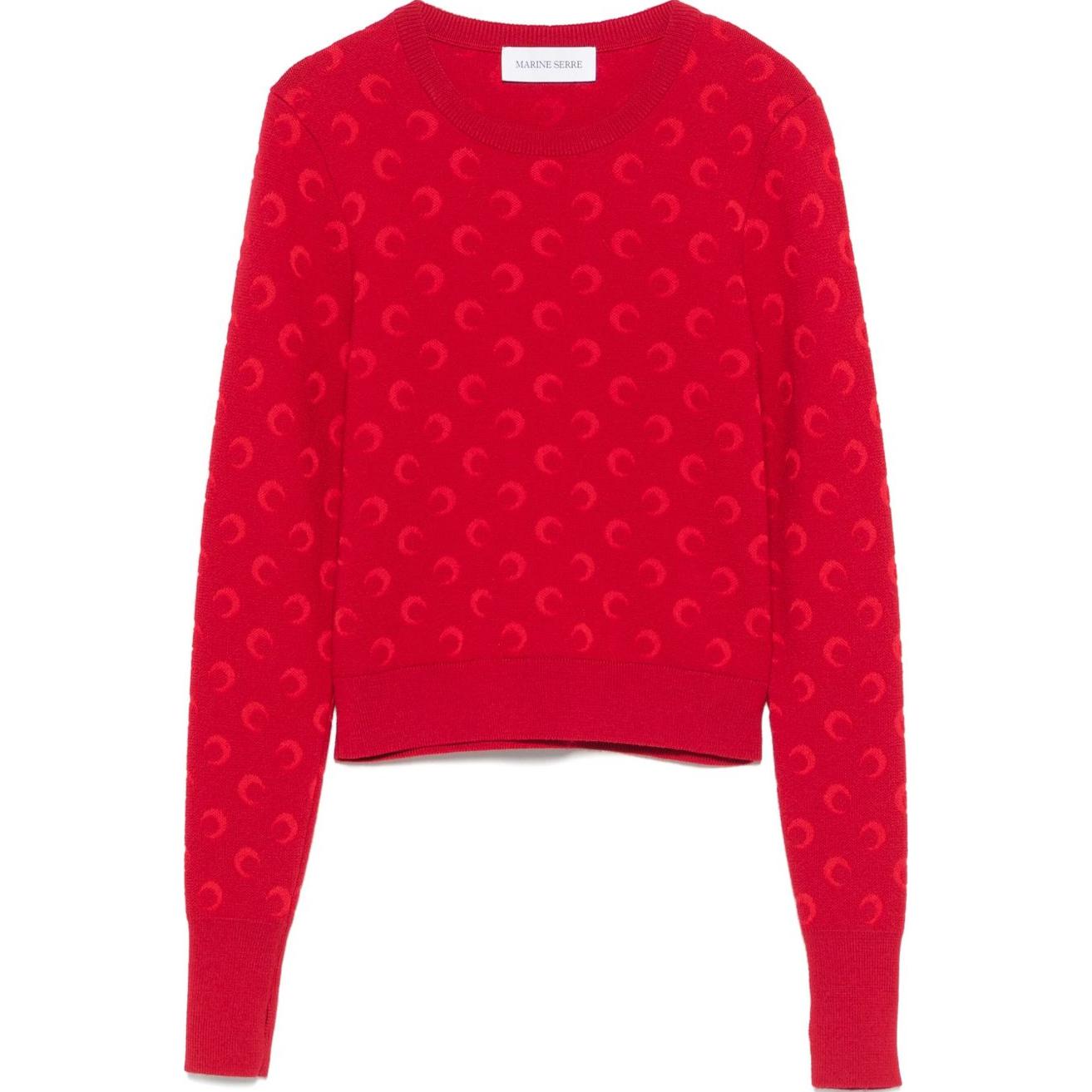 Лунный жаккардовый свитер Marine Serre, красный
Лунный жаккардовый свитер Marine Serre, красный