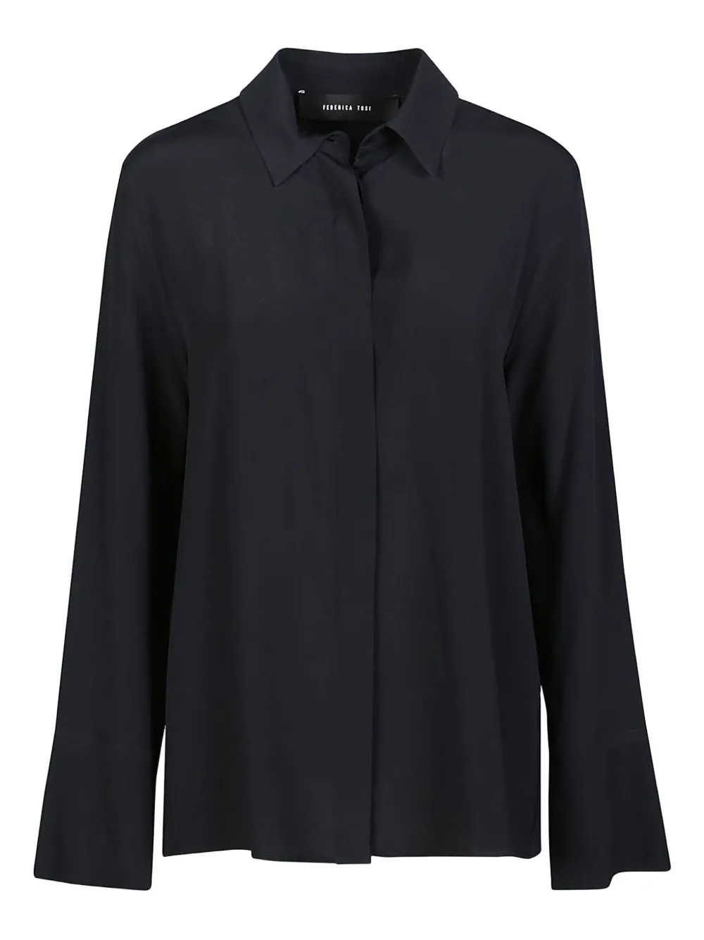 Шелковая рубашка с длинными рукавами Federica Tosi, черный
Шелковая рубашка с длинными рукавами Federica Tosi, черный