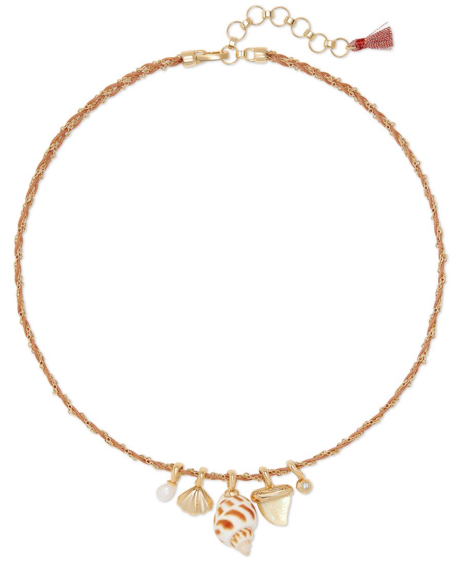 Колье с подвеской в виде морского мотива, покрытое 14-каратным золотом, обмотанное шнуром, длина 16 дюймов + удлинитель 2 дюйма Kendra Scott, Iridescent Abalone
Колье с подвеской в виде морского мотива, покрытое 14-каратным золотом, обмотанное шнуром, длина 16 дюймов + удлинитель 2 дюйма Kendra Scott, Iridescent Abalone