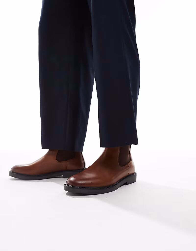 Ботинки челси из светло-коричневой кожи Asos Design
Ботинки челси из светло-коричневой кожи Asos Design