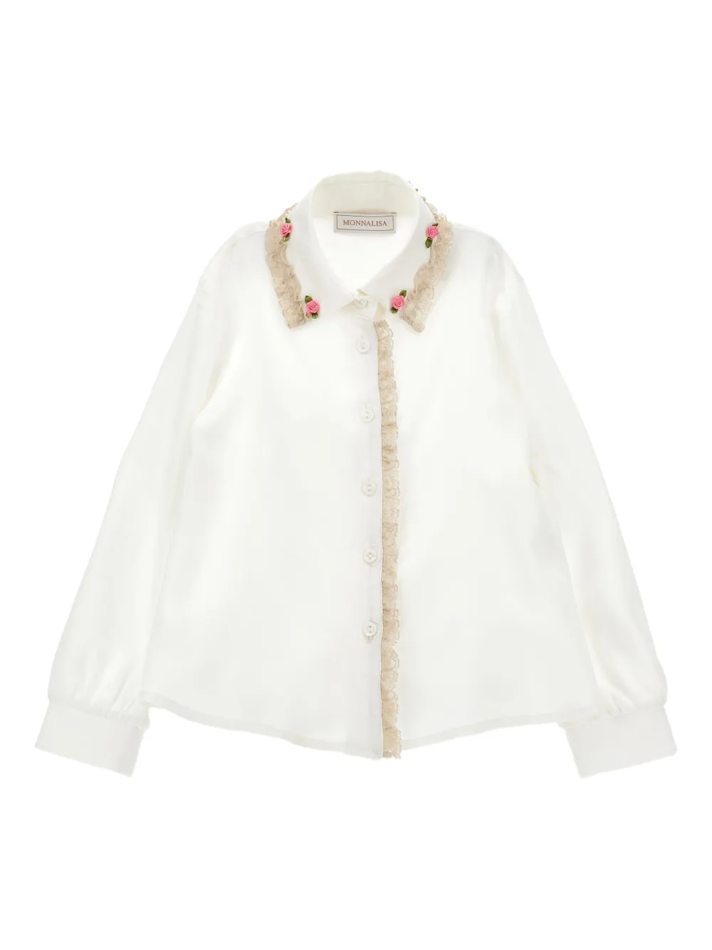 Блузка с цветочным декором Monnalisa, белый
Блузка с цветочным декором Monnalisa, белый